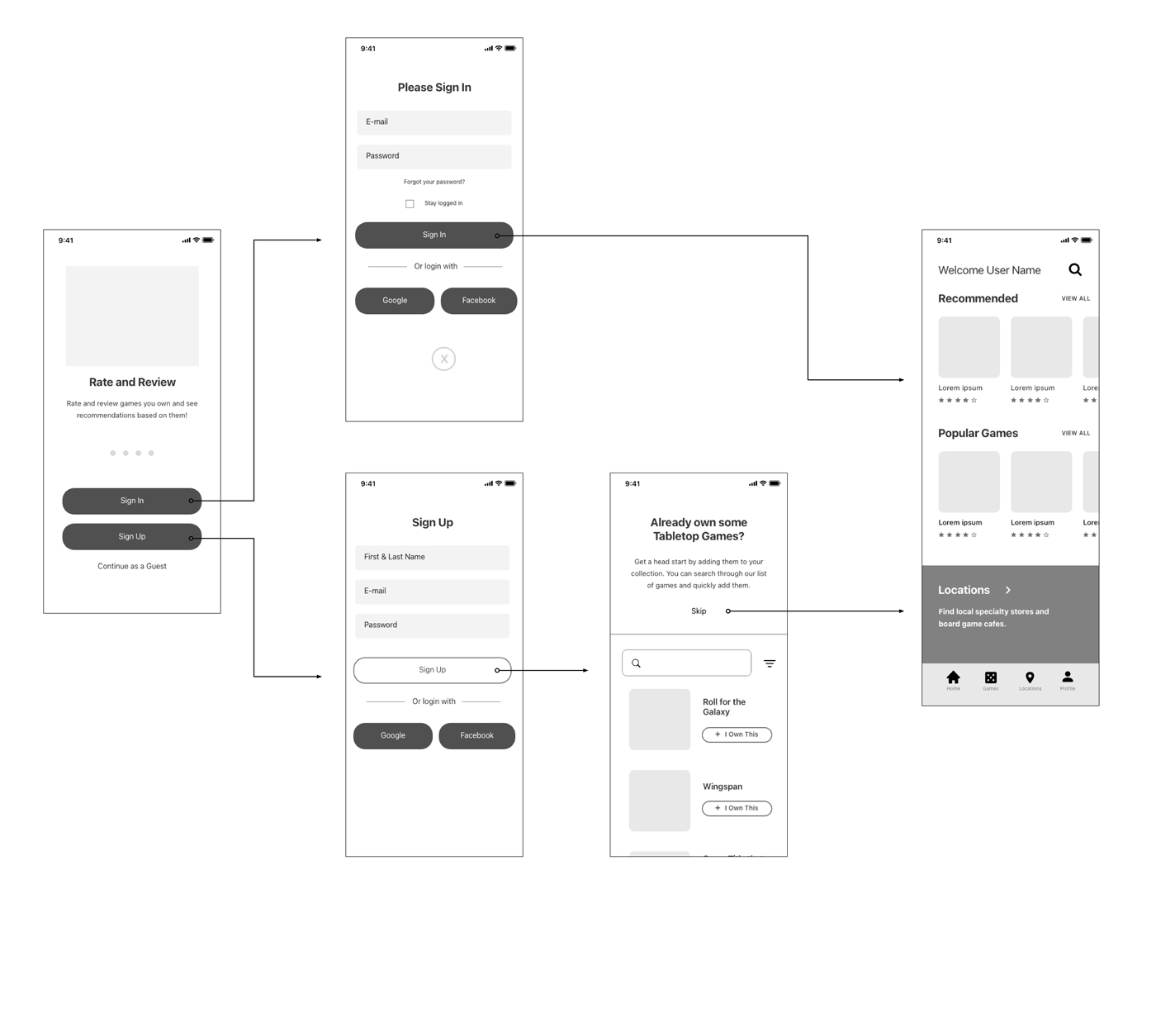 Sign In/Sign Up Red Route